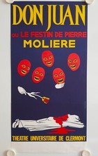 Affiche DON JUAN ou LE FESTIN DE PIERRE Molière - Théâtre Universitaire Clermont