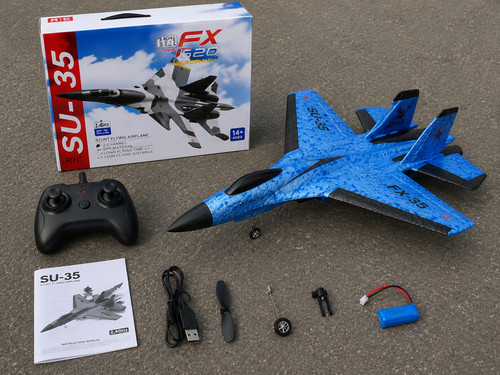 Avion fx620 bleu - avion, su-35
