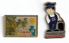 lot de 2 pin's butagaz, primagaz