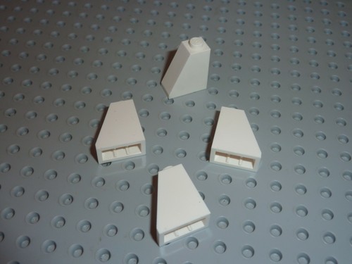 Lego white slope brick ref - slope,