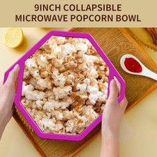 Bol à pop-corn micro-ondes silicone design pliable poignée résistante à la c