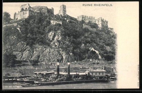 Carte postale ruine - carte, rheinfels