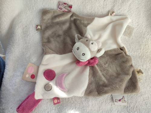 Doudou peluche plat - peluche, vache