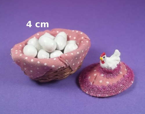 Panier osier avec oeufs - oeufs, décor