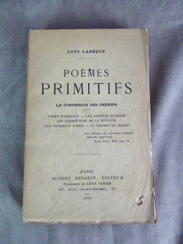 Poemes primitifs la - primitifs.,