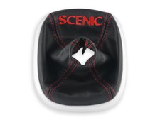 RENAULT SCENIC 2 II SOUFFLET LEVIER DE VITESSE EN CUIR BRODERIE FIL ROUGE