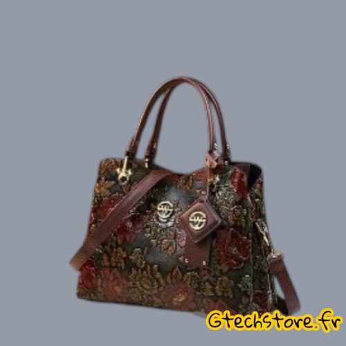 Sac main femme fleurs - main,