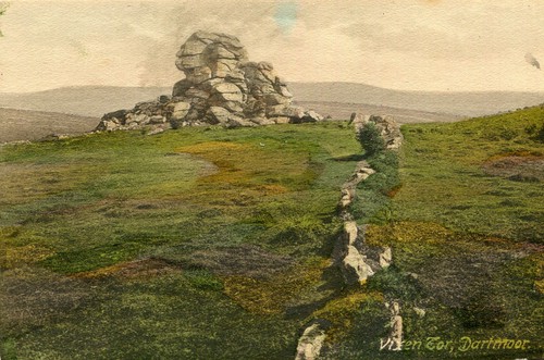 Carte angleterre dartmoor - angleterre,