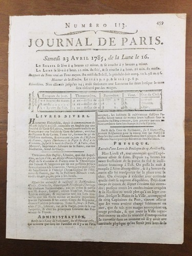 Aérostat 1785 boulogne - aérostat,