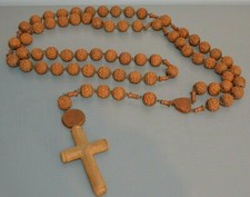 Very old wooden rosary carved