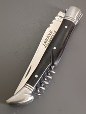 COUTEAU LAGUIOLE 2 pièces, COURSOLLE, THIERS, manche ébène, guilloché.