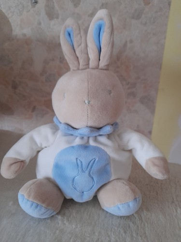 Doudou boule lapin bleu - doudou,