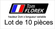10 Stickers Autocollants signature personnalisé et drapeau / vélo cadre course 