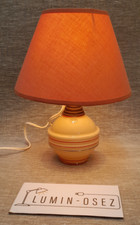 ANCIEN PIED DE LAMPE BOULE EN VERRE COULEUR SAUMON
