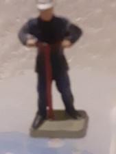 311T Vintage Starlux Plastique France Pompiers + Clé Prise D'Eau H 3.3 cm 1:50