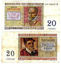 Belgique Belgium Billet 20