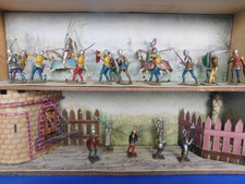 CBG MIGNOT / LE MOYEN AGE : TRES ANCIEN ET RARE DIORAMA  JEANNE D'ARC AU BUCHER