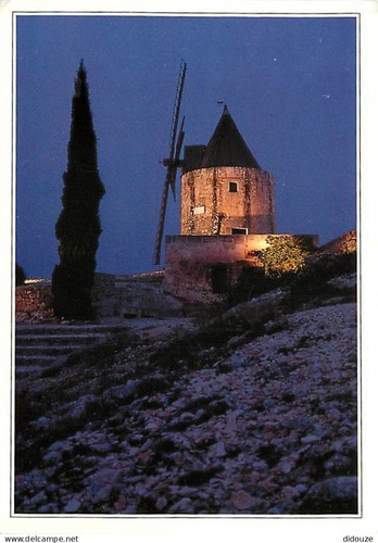 Carte postale moulin à vent - moulin,