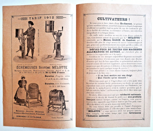 1912 ecremeuses système - ecremeuses,