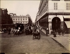 France, Paris, Rue de Rivoli, Photo. L.P. Vintage print,  Tirage albuminé  2