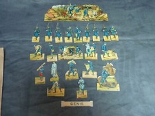 PRO PATRIA  Lot de SOLDATS PAPIER carton  ARMEE GENIE 1939 recto verso