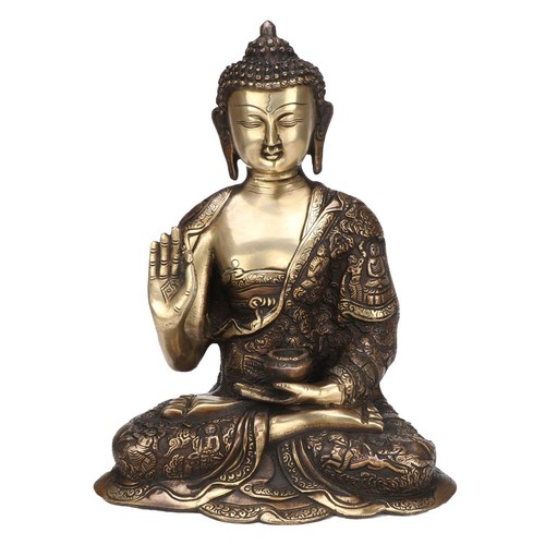 Laiton bouddha idol main - laiton,
