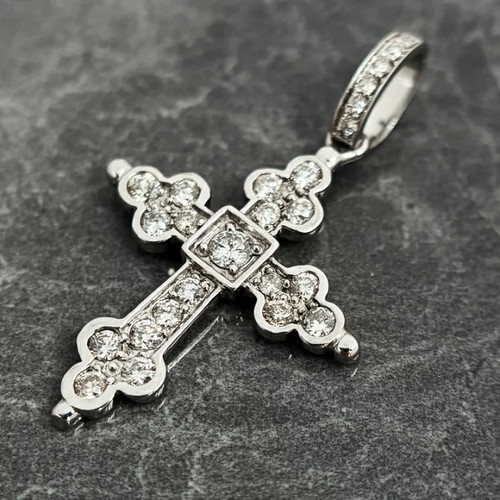 Pendentif croix diamant 16ct - pendentif, 1.16ct