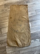 Ancien sac en toile de jute E. Silvaîn grains