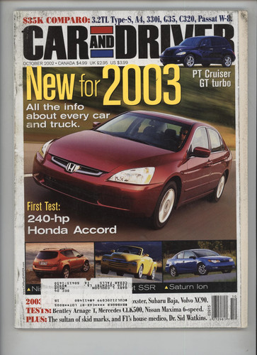 Car and driver october 2002 - car,