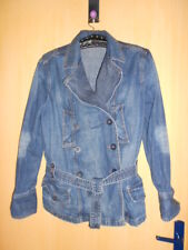 Très joli caban VINTAGE veste jean LEE COOPER ceinture poches manchon L (40) TBE