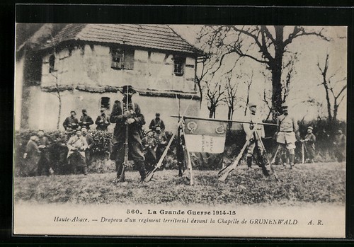 Cpa drapeau regiment - drapeau,