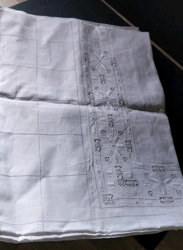 Ancienne nappe fil brodé - fil,