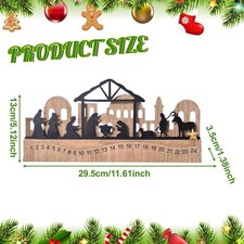 Calendrier de l'Avent en bois, centre de table, décoration fête, Noël