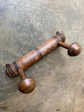 Porte manteau mural bois à 2 patères, vintage