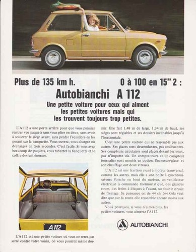 Catalogue brochure autobianchi - brochure,