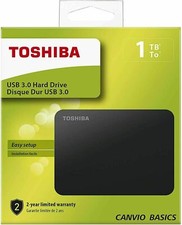Disque Dur Externe Portable Toshiba Canvio 1TB 2,5" USB 3
