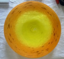 Grande Coupe Plat Art Déco Pâte De Verre signé SCH