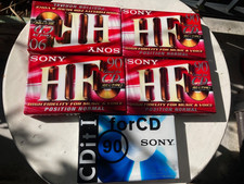 lot de 5 Cassettes Audio vierge K7 Audio Tape Sony HF 90 Minutes et CDIT
