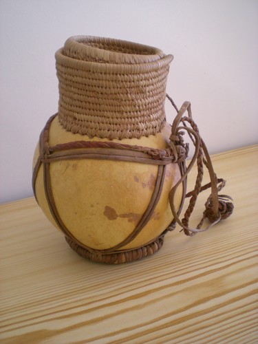 Art africain calebasse gourde - art,