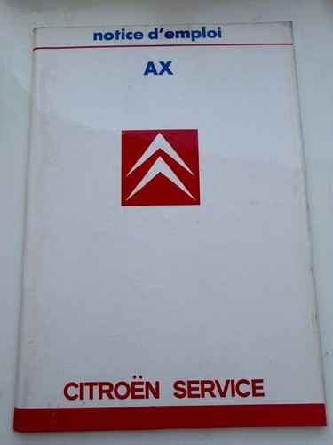 Notice emploi citroën ax - notice,