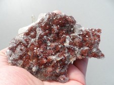 CRIS 8D SORTIE COLLECTION FLUORITE INCOLORE SUR QUARTZ HEMATOIDE MINE MARAVAL