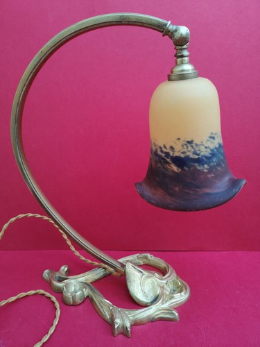Lampe art nouveau - , bronze