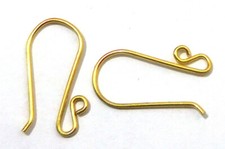 70 Pièces 20X10mm Uni Cuivre Boucles D'Oreille Conclusion 18k Plaqué Or mt-360