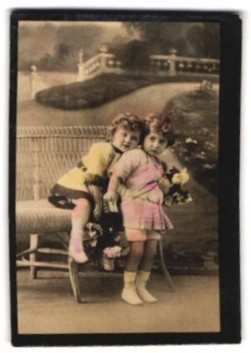 Mini carte postale deux petits