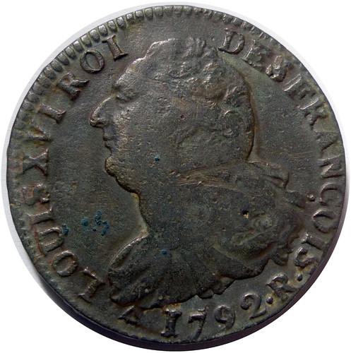 Louis xvi sols 1792 - 2, r
