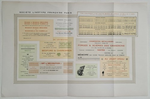 Société linotype française - société,