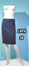 Zapa Taille 38 Superbe jupe doublée gris foncé en laine