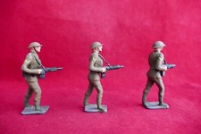 Soldat de plomb 3 soldats anglais avec pistolet mitrailleur