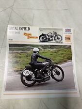 Royal Enfield 500 LF Spécial 1934 fiche carte moto de collection Atlas