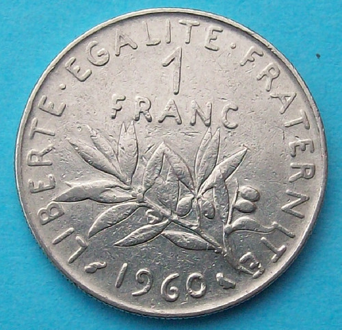 Pièce monnaie franc - monnaie, 1
